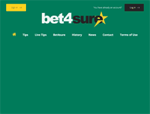 Tablet Screenshot of bet4sure.com